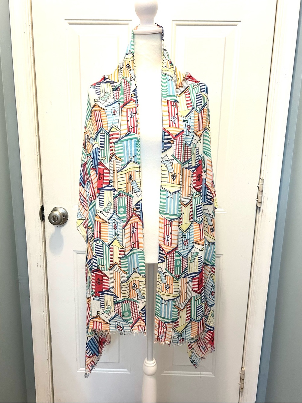 Beach Hut Cabana Scarf Women’s Seaside Coastal Ocean Vibes